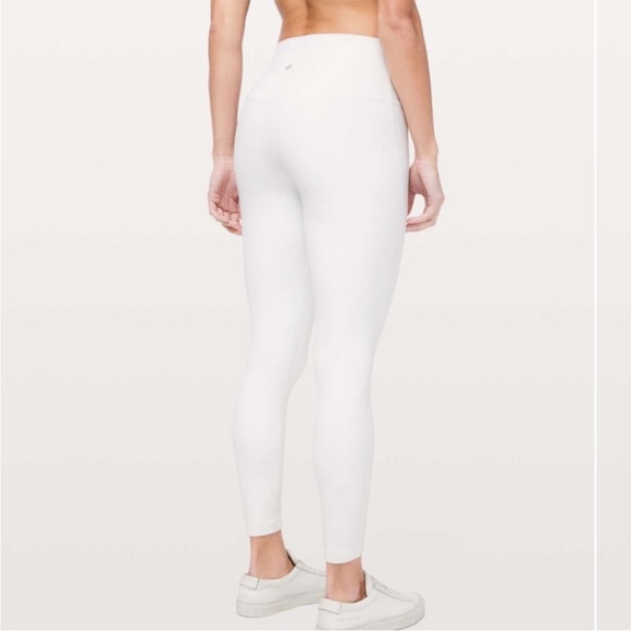 Women’s white align Lululemon leggings 25 inch - Picture 2 of 4